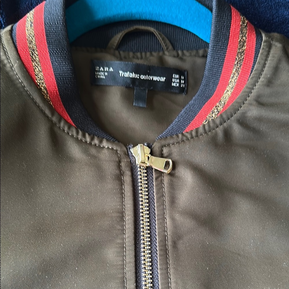 Olive Bomber Jacket - Picture 3 of 3